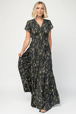 Jada Maxi Dress | Black Floral