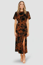 Lenni Midi Dress | Espresso Print