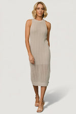 Nalani Knit Tank Dress | Stone