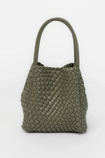 Simone Woven Tote Bag | Dark Olive