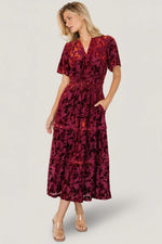 Bronwyn Velvet Dress | Rust
