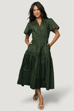 Jerrah Midi Dress | Deep Green