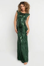 Alessia Sequin Gown | Green