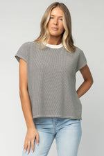 Millie Striped Top | Black + White