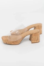 Adenine Platform Chunky Heel | Clear