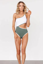 Portofino One Piece | Olive + White