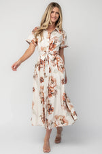 Blythe Midi Dress | Ivory Floral