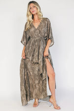 Kalea Maxi Dress | Dusty Olive Print