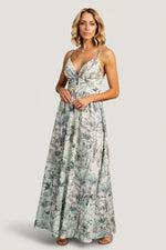 Naia Maxi Dress | Natural + Sage Print