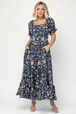 Addison Maxi Dress | Dark Blue Floral