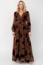 Mikla Maxi Dress | Brown Multi