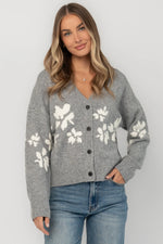 Adelana Knit Cardigan | Gray