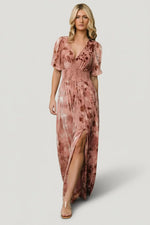 Veronica Velvet Maxi Dress | Blush
