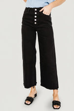 Georgie High Rise Wide Leg Jeans | Black