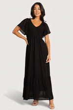 Monica Smocked Dress | Black