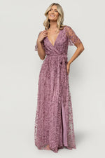 Marseille Embossed Maxi Dress | Lavender