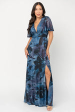 Arianne Mesh Maxi Dress | Midnight Floral