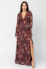 Julietta Maxi Dress | Mahogany Rose Floral