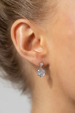 Lunette Drop Earrings | Silver