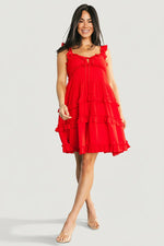 Andalucía Short Dress | Red