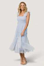 Emma Smocked Tulle Dress | Light Blue