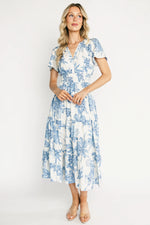 Holland Dress | Off White + Blue