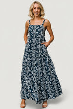 Oceanside Maxi Dress | Navy Print