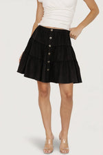 Ebba Short Skirt | Washed Black