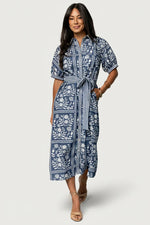 Karla Midi Dress | Deep Slate + White Floral
