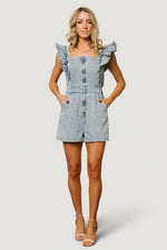 Montgomery Denim Romper | Blue