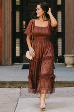 Auden Lace Maxi Dress | Mahogany