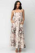 Celia Midi Dress | Beige Multi Floral