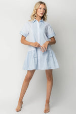 Penelope Shirt Dress | Blue + White Stripe