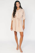 Beekman Short Dress | Natural Stripe