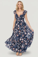 Martina Maxi Dress | Navy Multi