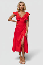 Elena Midi Dress | Red