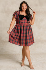 Claudine Short Dress | Plaid Multi