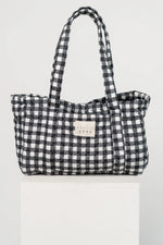 Sedona Gingham Tote Bag | Black