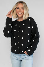 Cinder Cardigan | Black + White Dot
