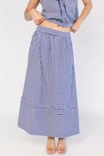 Keegan Skirt | Navy + White Gingham