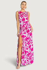 Risa Maxi Dress | Blue + Pink