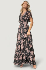 Katherine Maxi Dress | Black + Blush Floral
