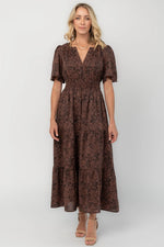 Honora Maxi Dress | Espresso Floral