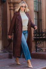 Carnegie Coat | Brown Suede