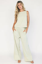 Pepper Top + Pants Set | Sage Stripe
