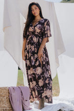 Hamilton Kimono Maxi Dress | Deep Plum Floral