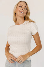Penny Pointelle Top | Ivory