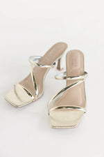 Lavon Slim Flared Heel | Gold