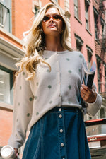 Cinder Cardigan | Ivory + Sage Dot
