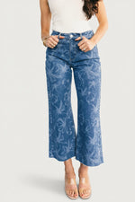 Cádiz Mid Rise Relaxed Jeans | Medium Floral Wash